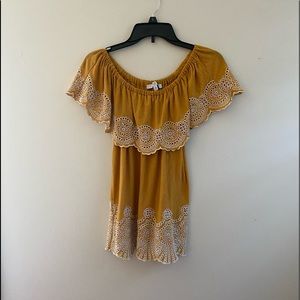 Golden off the shoulder top